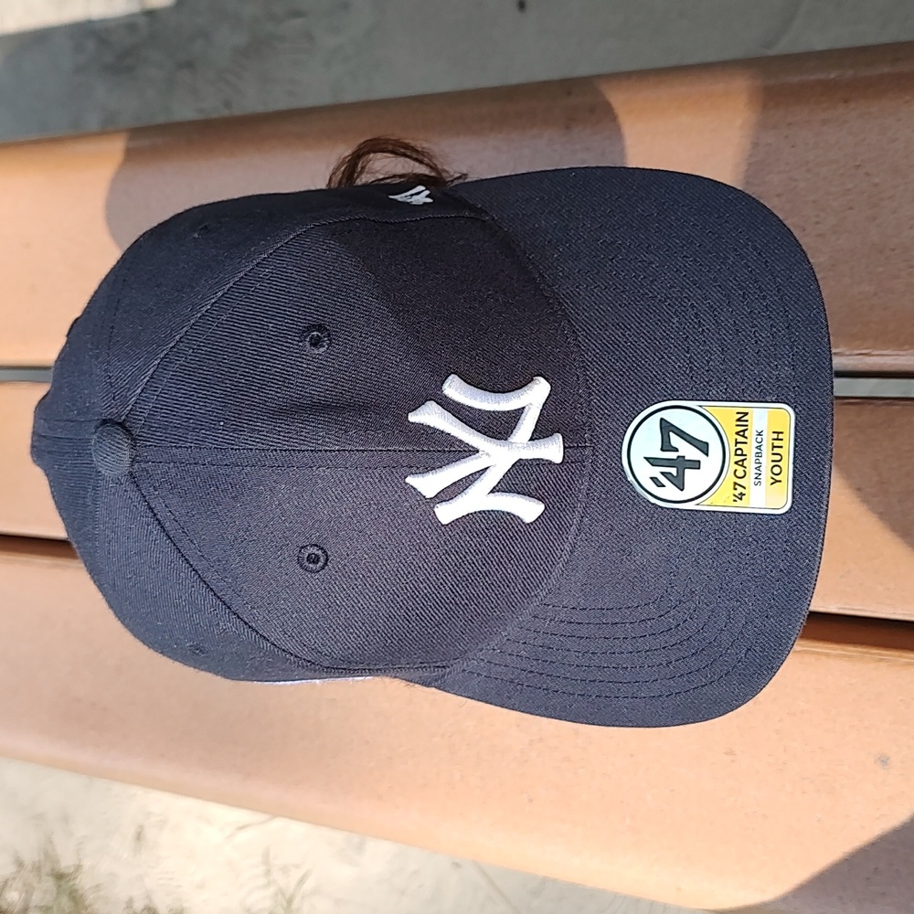 '47 Brand New York Yankees Embroidered Patch Logo Snapback Hat Cap Youth